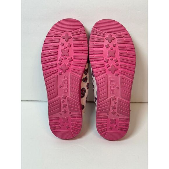 Hey Dude Wendy Hearts Shoes Pink Red Sz 4Youth - Picture 5 of 5